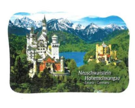3D Magnet Schloss Neuschwanstein und Schloss Hohenschwangau