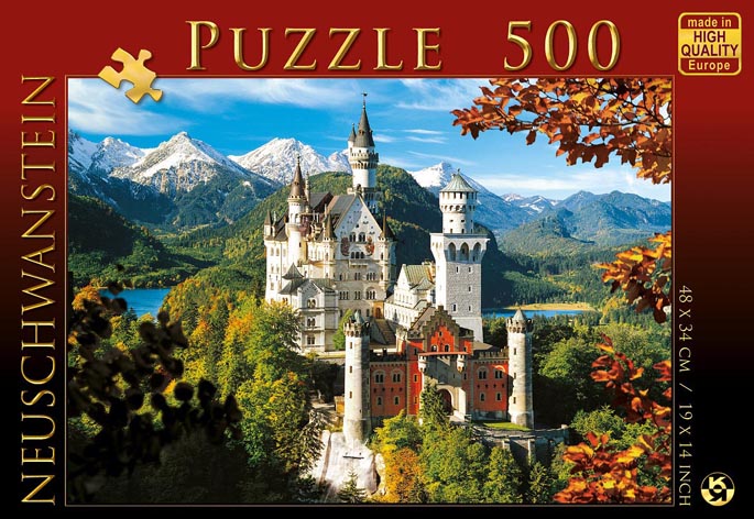 Puzzle Schloss Neuschwanstein Sommer 500 Teile