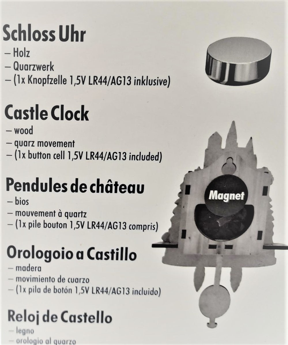 Magnet Kuckucksuhr Schloss Neuschwanstein- Cuckoo Clock 17 cm