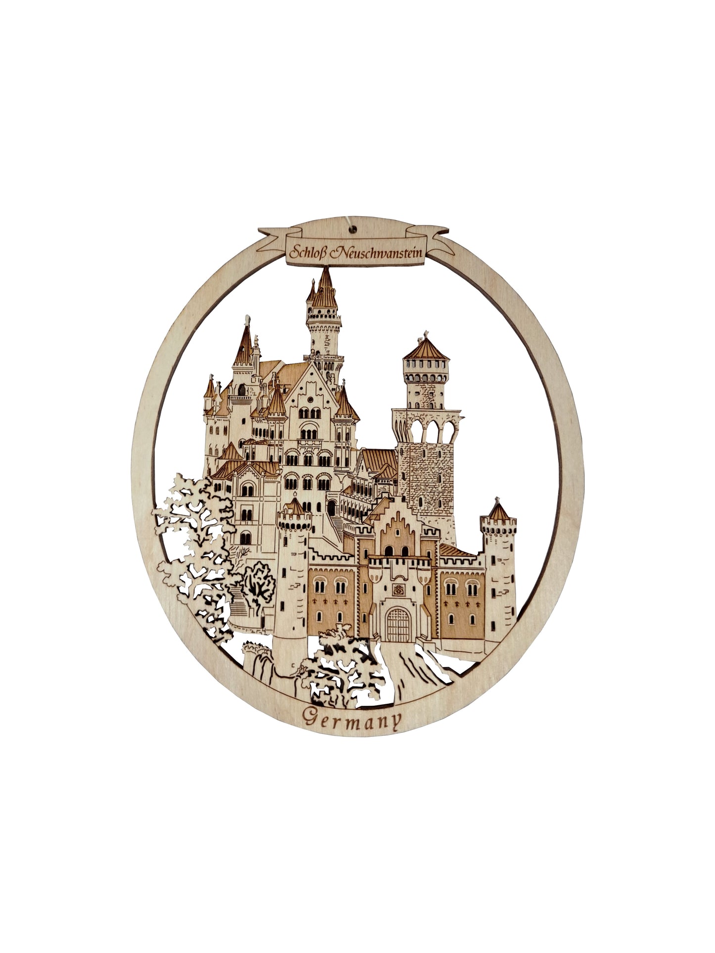 Schloss Neuschwanstein Ornament Oval 12cm