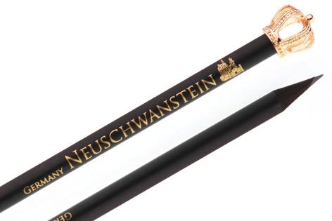 Bleistift Schloss Neuchwanstein Krone Schwarz