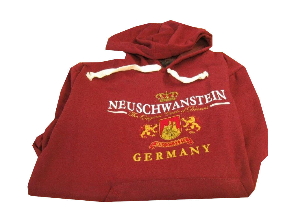 Hoodie Leones Granate Deutschland-Germany and Crown