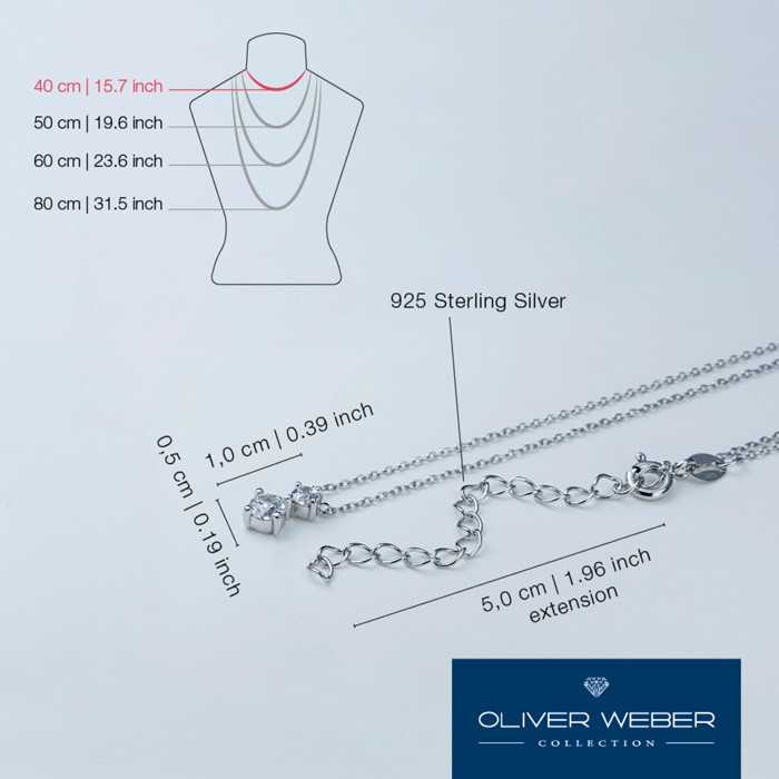 Oliver Weber Collier „Princess“ mit Montana-Kristall – Eleganter Halsschmuck in edlem Blau | Jetzt bei Allgäu