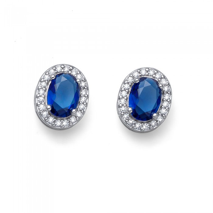 Oliver Weber Earring Pure Blau – Schlichte Ovale Ohrringe im eleganten Design
