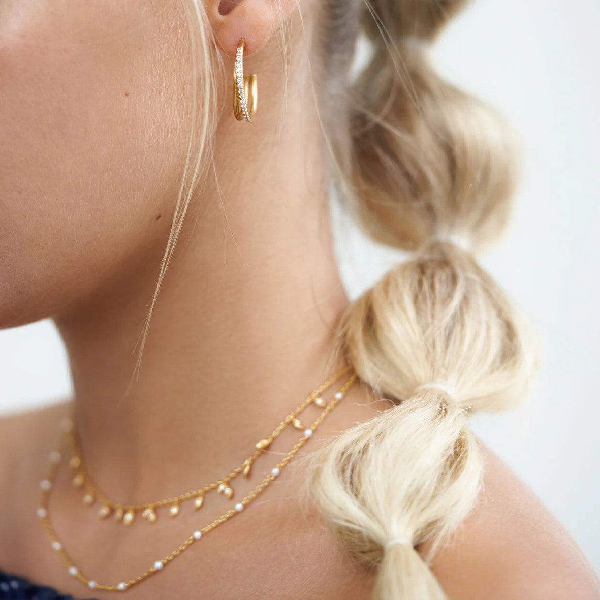 byBiehl Halskette mit Perlen Gold