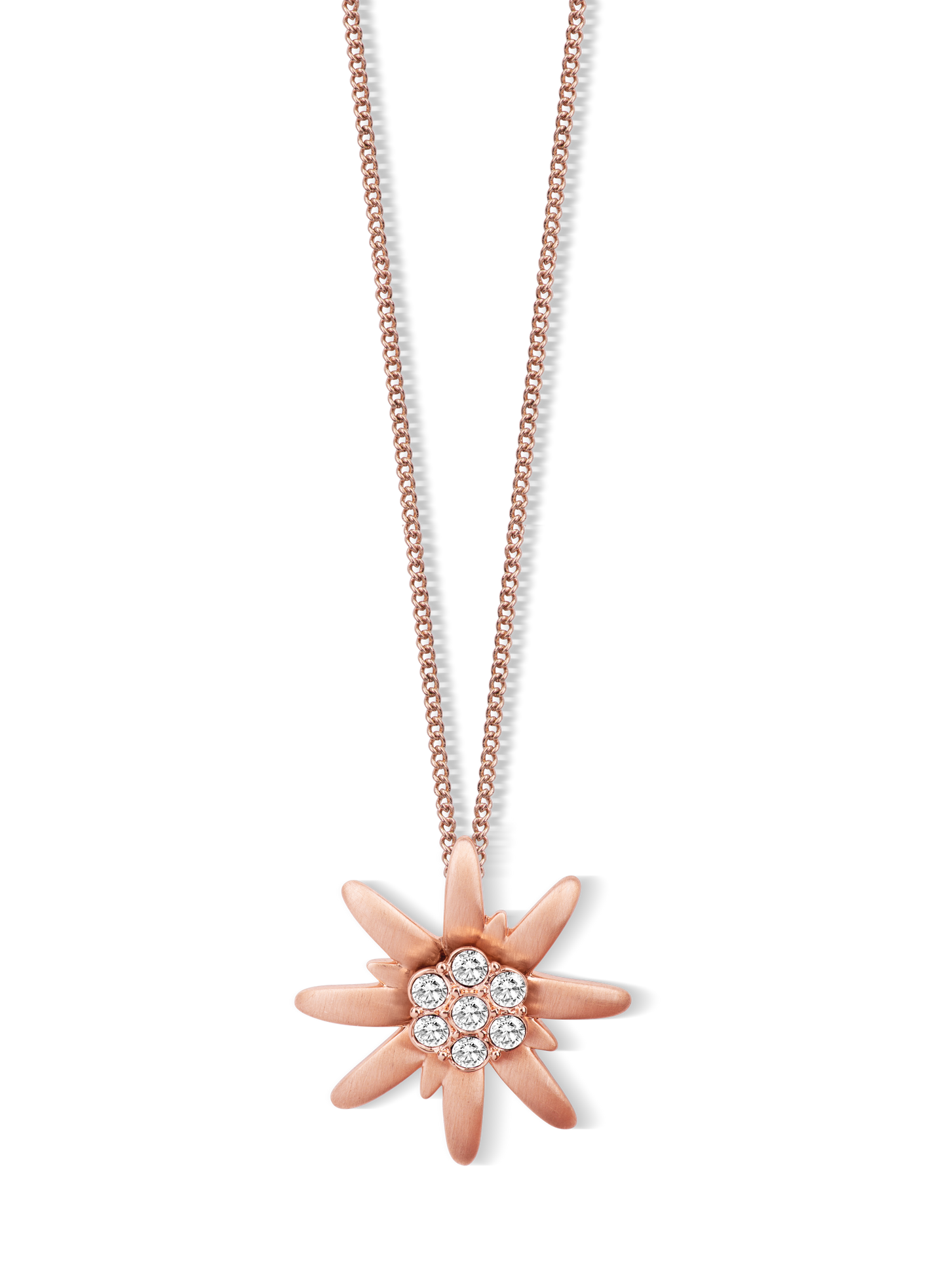CRYSTALP Edelweiss Kette Heidi Roségold – Elegante Alpenkette mit Kristallen | Allgäu Shopping