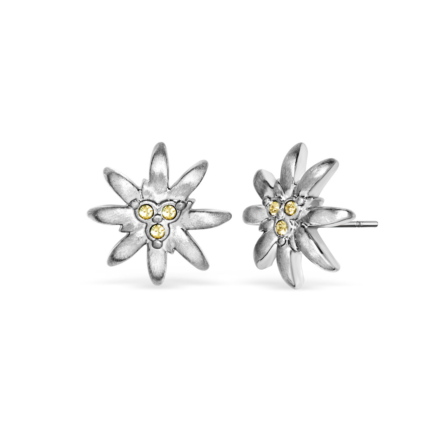 CRYSTALP Heidi Small Edelweiss Ohrschmuck – Alpine Eleganz bei Allgäu Shopping