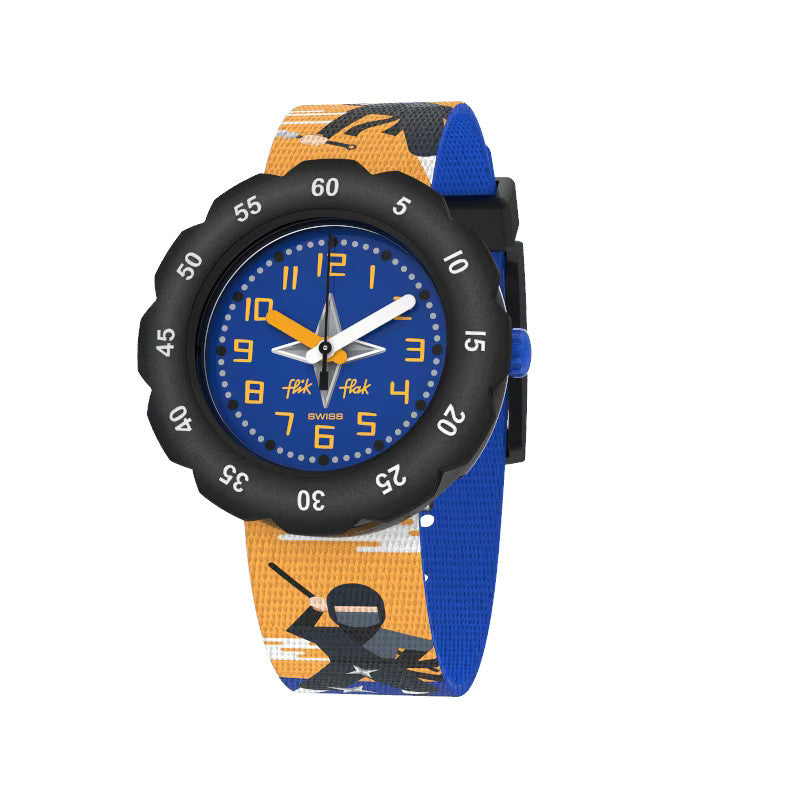 Flik Flak NINJAMAZING FPSP062 – Coole Kinderuhr für kleine Ninja-Fans
