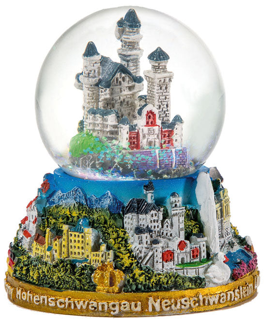 Romantische Schneekugel Schlösser Neuschwanstein und Hohenschwangau Kun 165