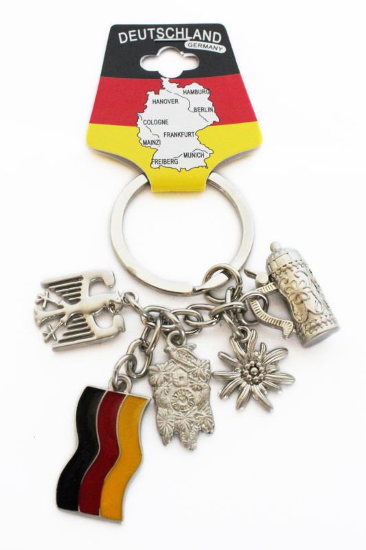 Schlüsselanhänger Deutschland Wappen Adler und Edelweiss– Einzigartiges Souvenir