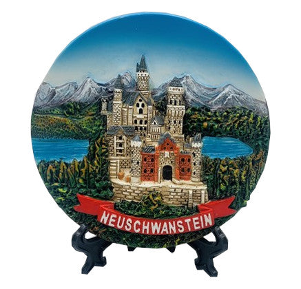 Polyteller mit Ständer Schloss Neuschwanstein 100 mm