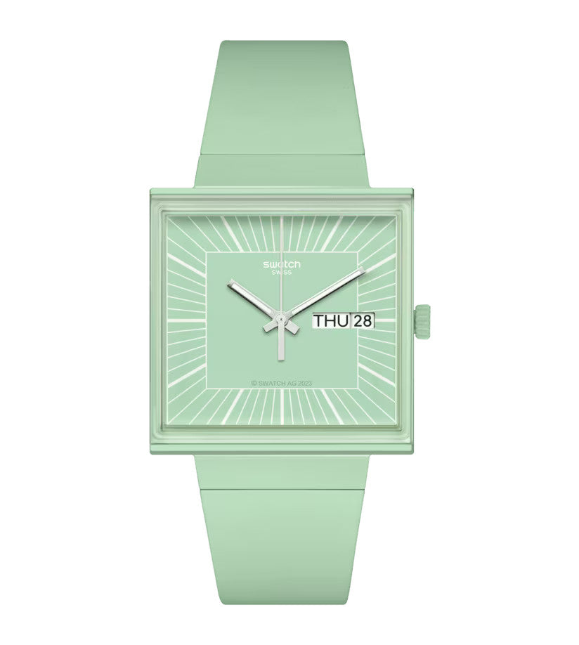 Swatch Armbanduhr What If...Mint SO34G701 – Trendige Mint-Uhr für Teenager & Erwachsene
