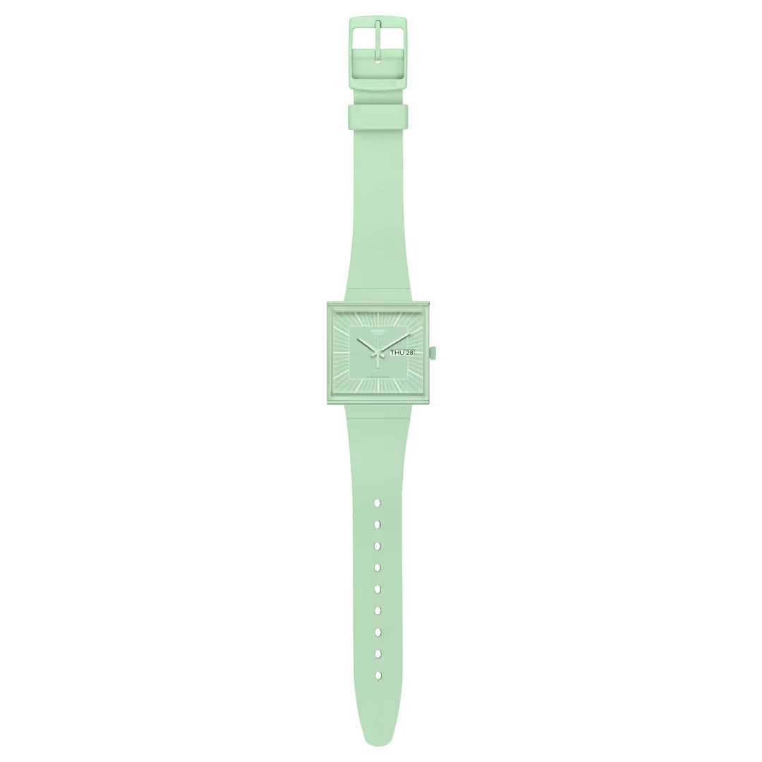 Swatch Armbanduhr What If...Mint SO34G701 – Trendige Mint-Uhr für Teenager & Erwachsene