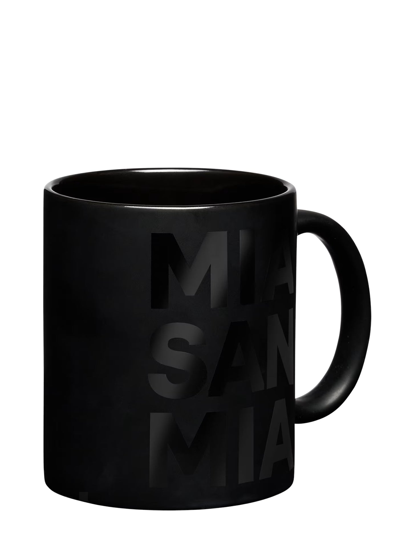 FC Bayern Tasse Logo Schwarz Mia san mia 300ml – Offizieller Fanartikel
