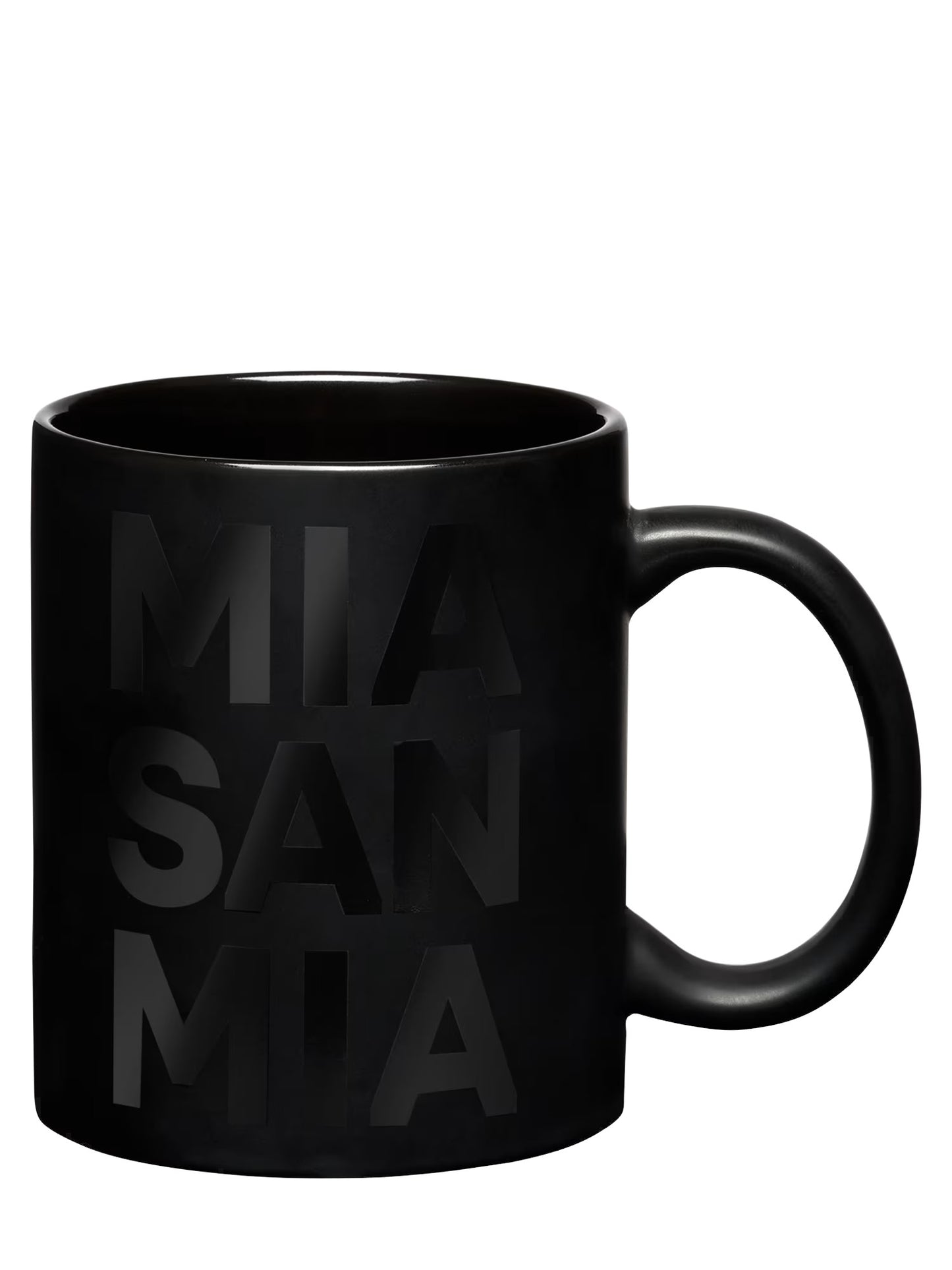FC Bayern Tasse Logo Schwarz Mia san mia 300ml – Offizieller Fanartikel