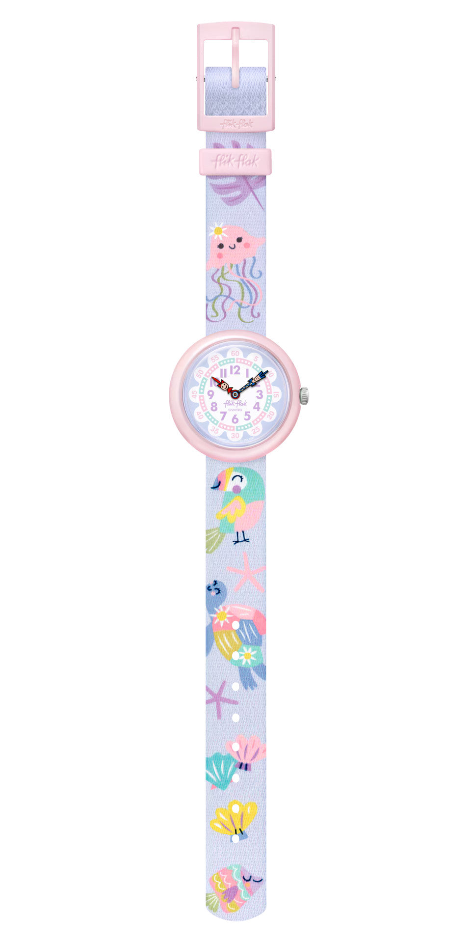 Flik Flak Kinderuhr-Set - Kinder Armbanduhr Color in Pastel mit Geschenkbox FBNP231