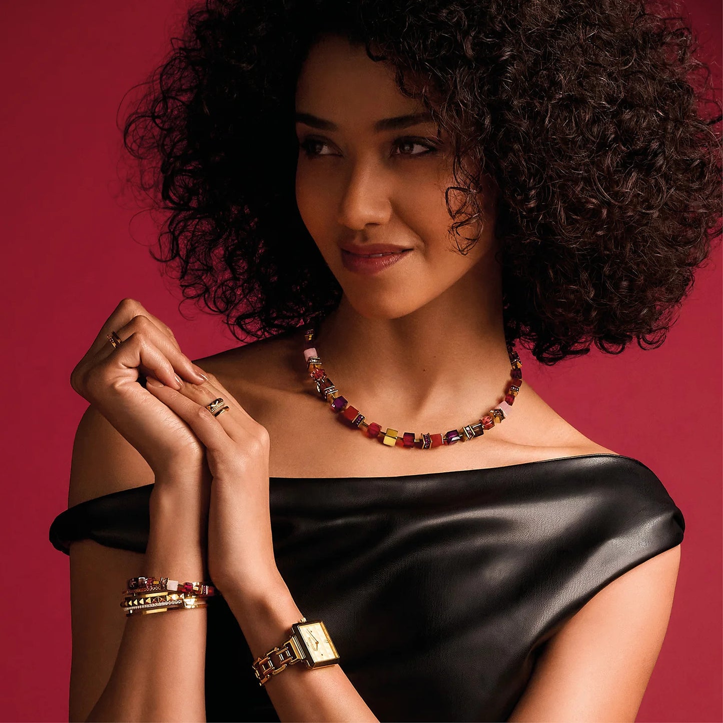 COEUR DE LION Collier Statement Rot-Gold – Highlight Halskette für besondere Anlässe