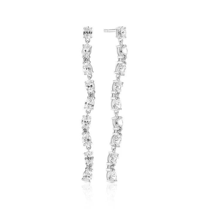 Sif Jakobs Ohrring Elegante 925 Sterlingsilber Ohrringe – Rhodiniert poliert mit facettierten Zirkonia