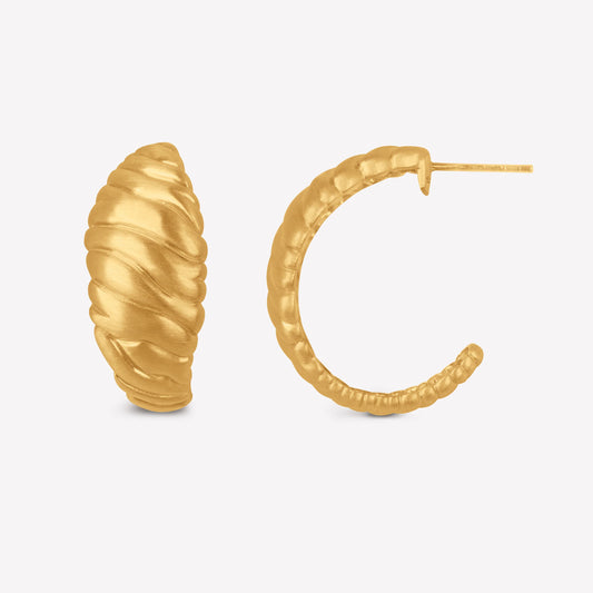 byBiehl Ohrringe Dunes Hoop Large Gold – Moderner Schmuck für einen luxuriösen Auftritt