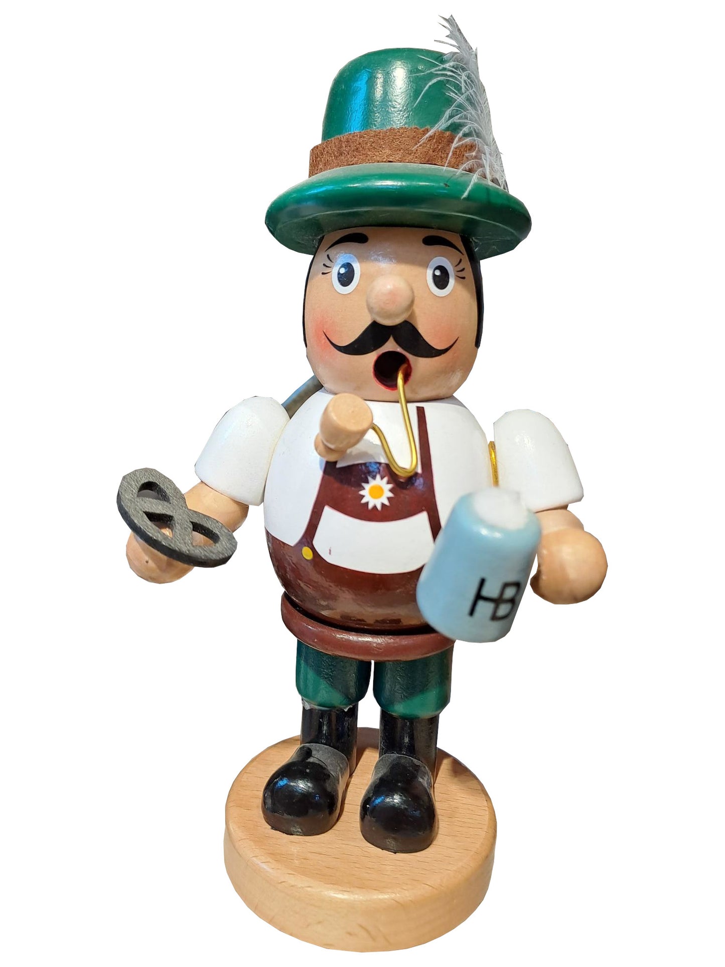 Räuchermann Bayer mit Trachten, Brezel und Bier 19cm – Tradition aus dem Allgäu im Online Shop kaufen