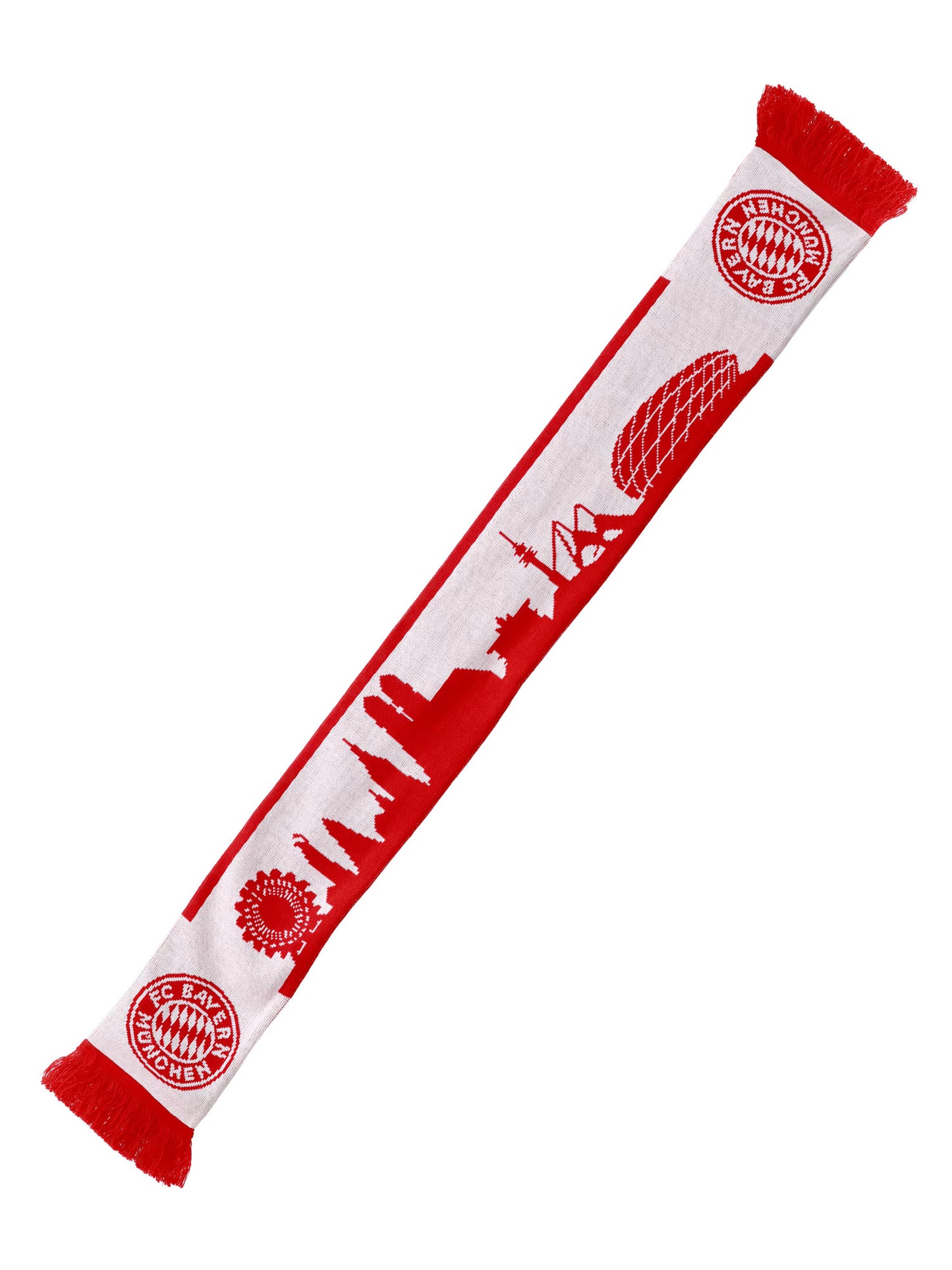 FC Bayern Schal mit München Skyline Rot-Weiß – Stylischer Fanartikel für echte Fans!