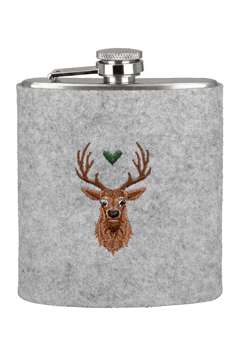 Flachmann „Hirsch mit Herz“ 50378 – Stilvoller Pocket Flask mit Alpencharme | Jetzt bei Allgäu Shopping kaufen