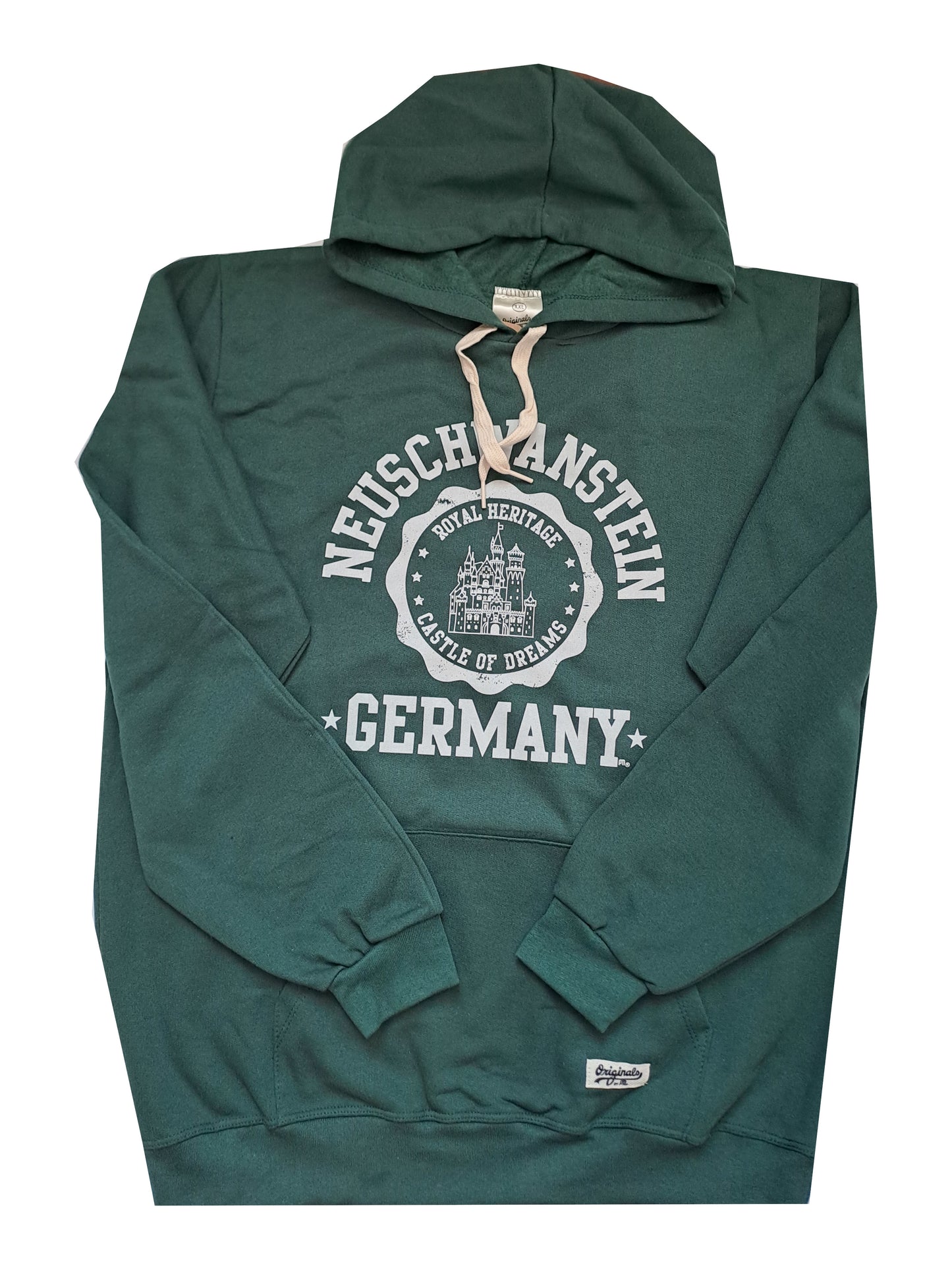 Hoodie Verde Schloss Neuschwanstein with Kangaroo Pocket