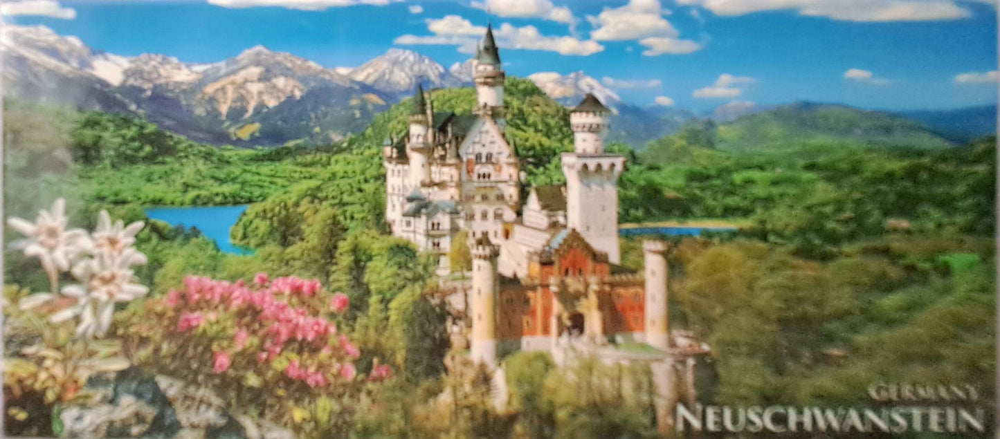 Magnet Schloss Neuschwanstein – Souvenir mit Berg- & Seeblick aus Germany