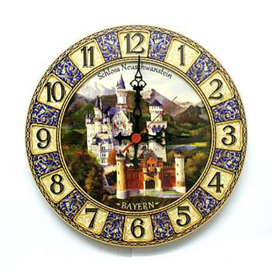 3D Holzuhr Schloss Neuschwanstein 20cm Nachhaltiges Material