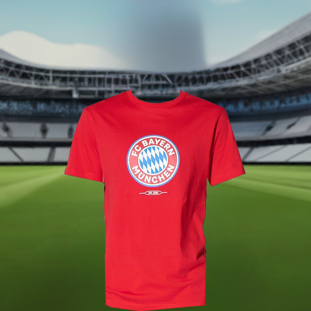 FC Bayern T-Shirt Essential Rot – Offizielles FCB Basic Shirt | Allgäu Shopping
