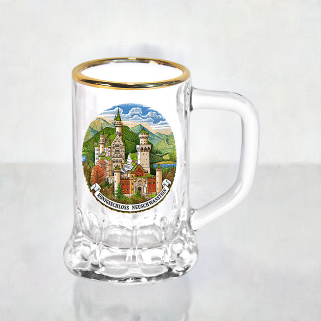 Seidelchen Hans Neuschwanstein mit Goldrand – Elegantes Glas für Feiern | Allgäu Online Shop