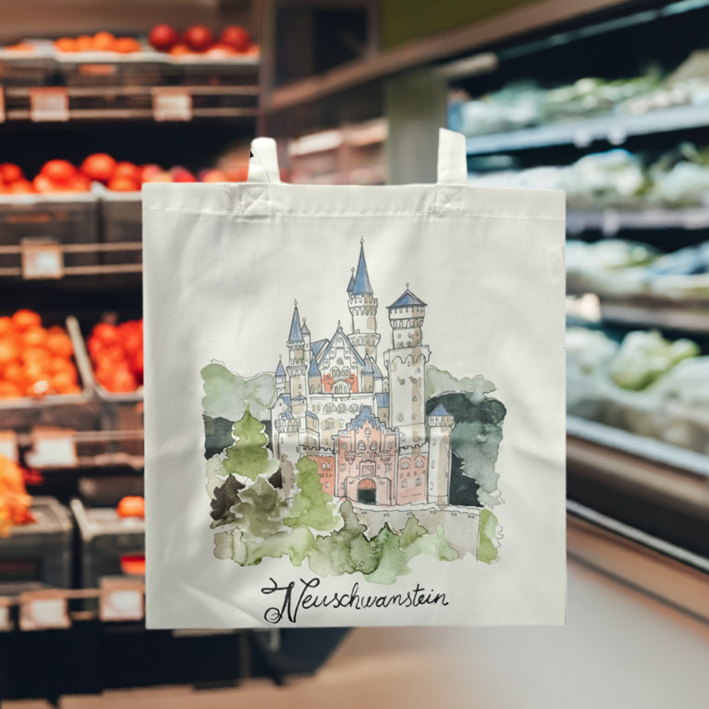 Einkaufstasche Schloss Neuschwanstein – Praktische Tasche mit majestätischem Design