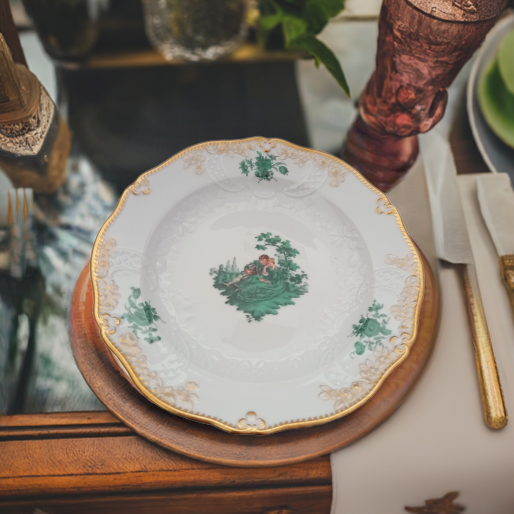 Meissen Porzellan Teller mit Watteau Figurenmalerei – Jetzt 50% Rabatt im Winter-Sale!