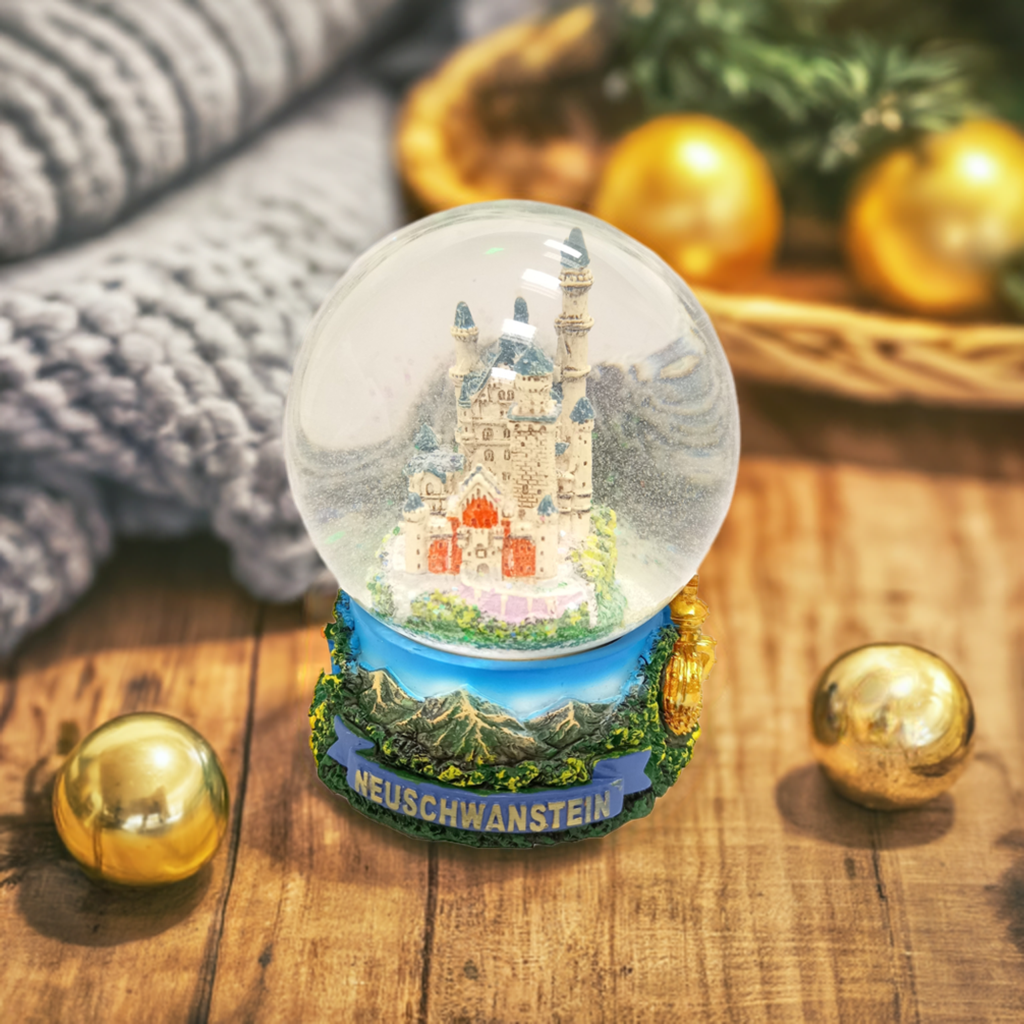 Schneekugel - Schloss Neuschwanstein Romantik Kristallkugel 100mm