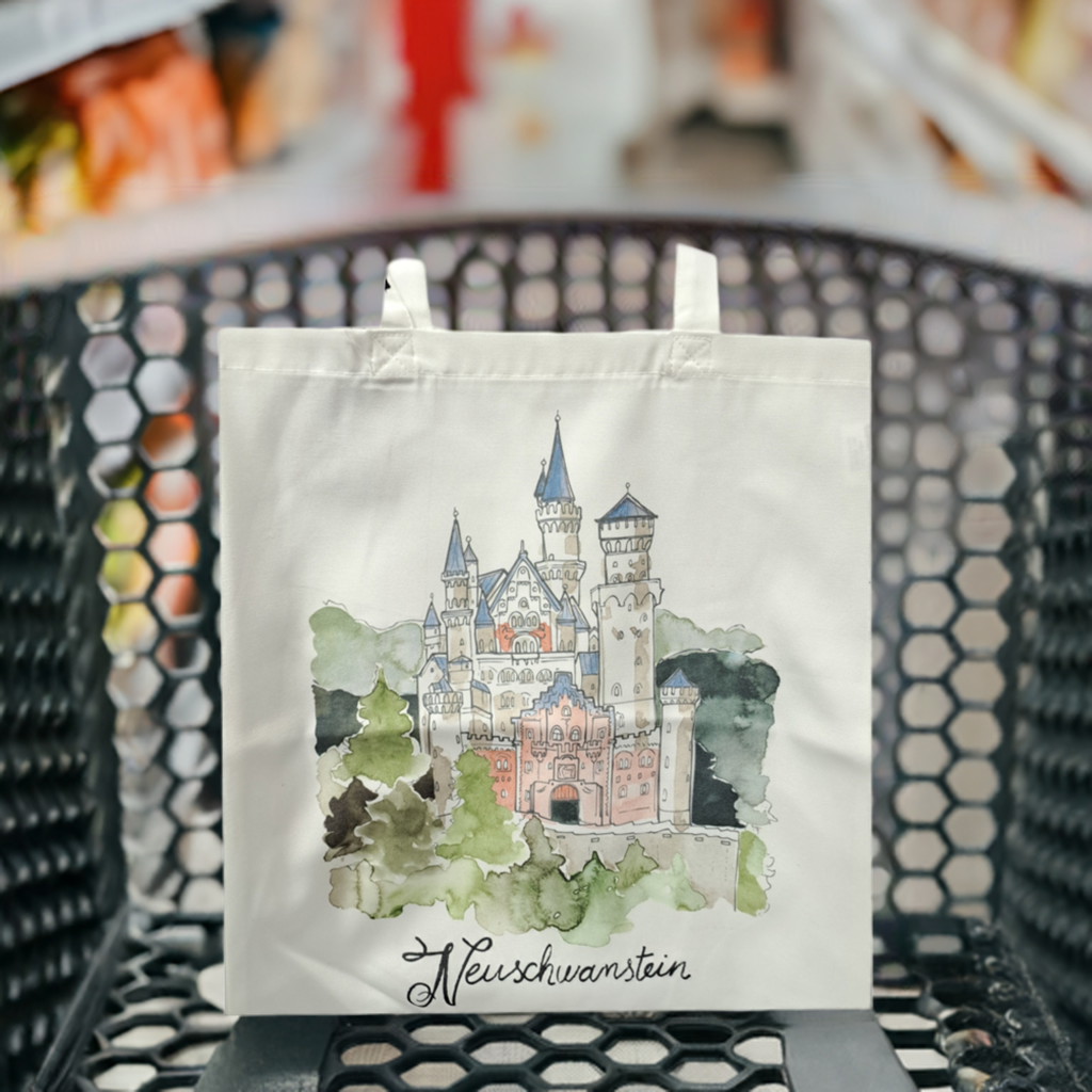 Einkaufstasche Schloss Neuschwanstein – Praktische Tasche mit majestätischem Design