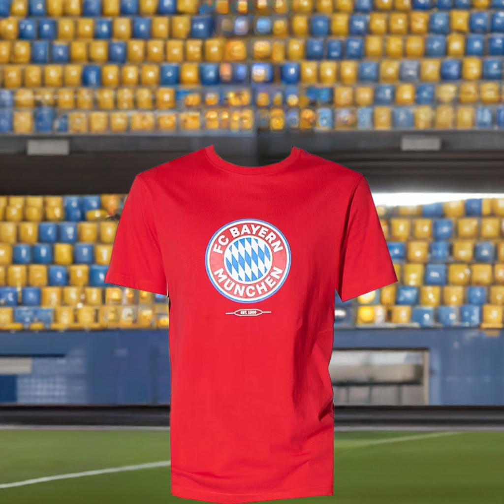 FC Bayern T-Shirt Essential Rot – Offizielles FCB Basic Shirt | Allgäu Shopping