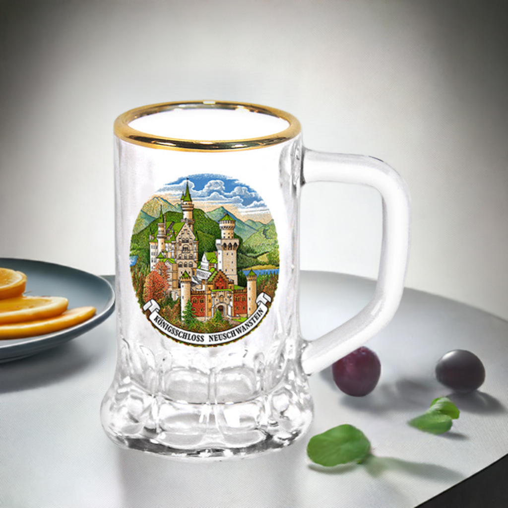Seidelchen Hans Neuschwanstein mit Goldrand – Elegantes Glas für Feiern | Allgäu Online Shop