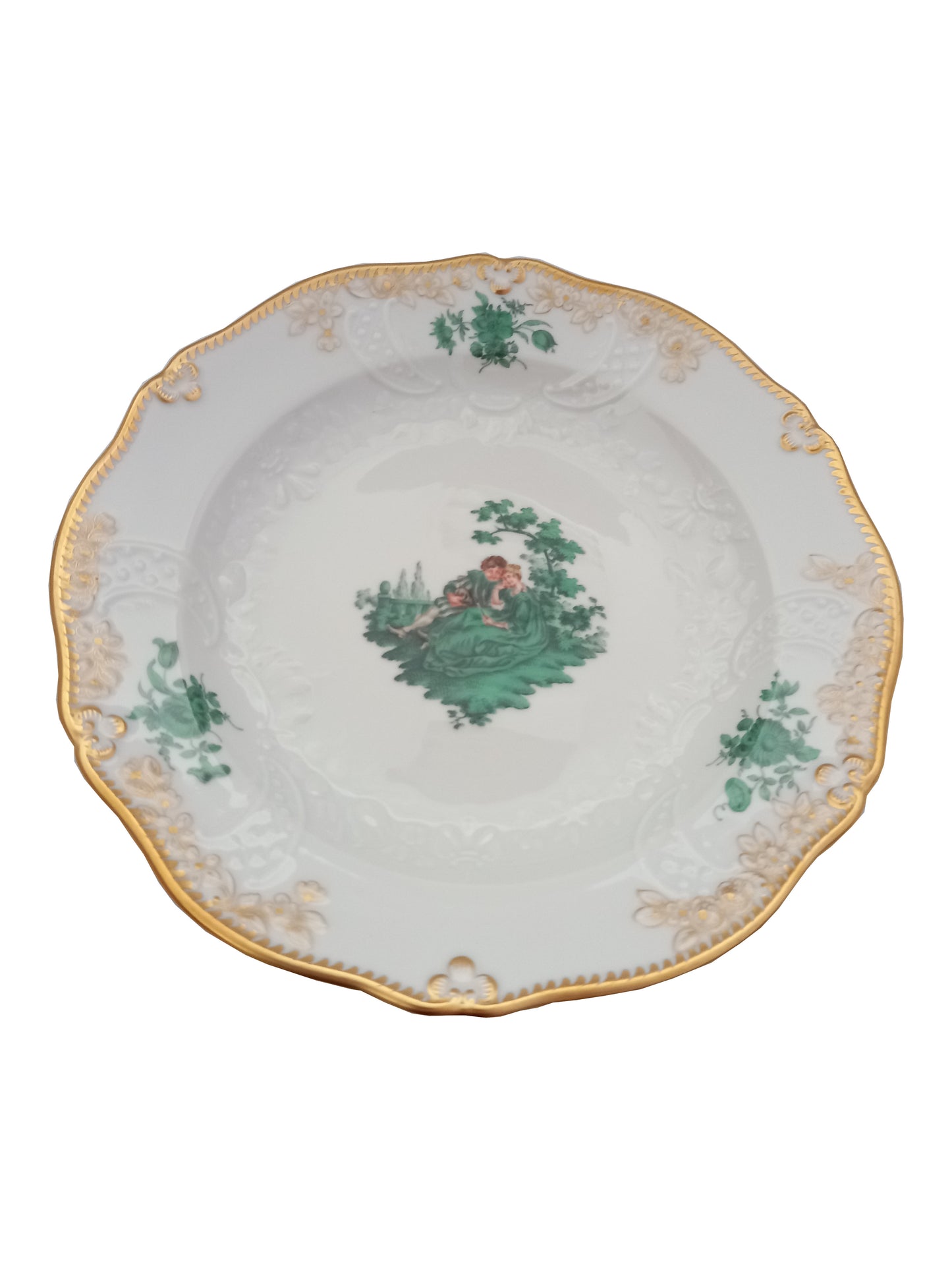 Meissen Porzellan Teller mit Watteau Figurenmalerei – Jetzt 50% Rabatt im Winter-Sale!