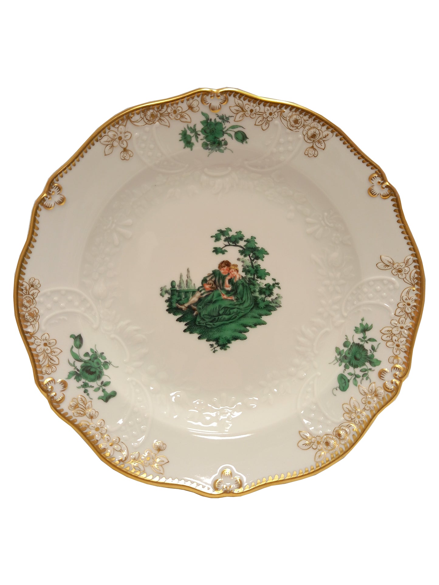 Meissen Porzellan Teller mit Watteau Figurenmalerei – Jetzt 50% Rabatt im Winter-Sale!