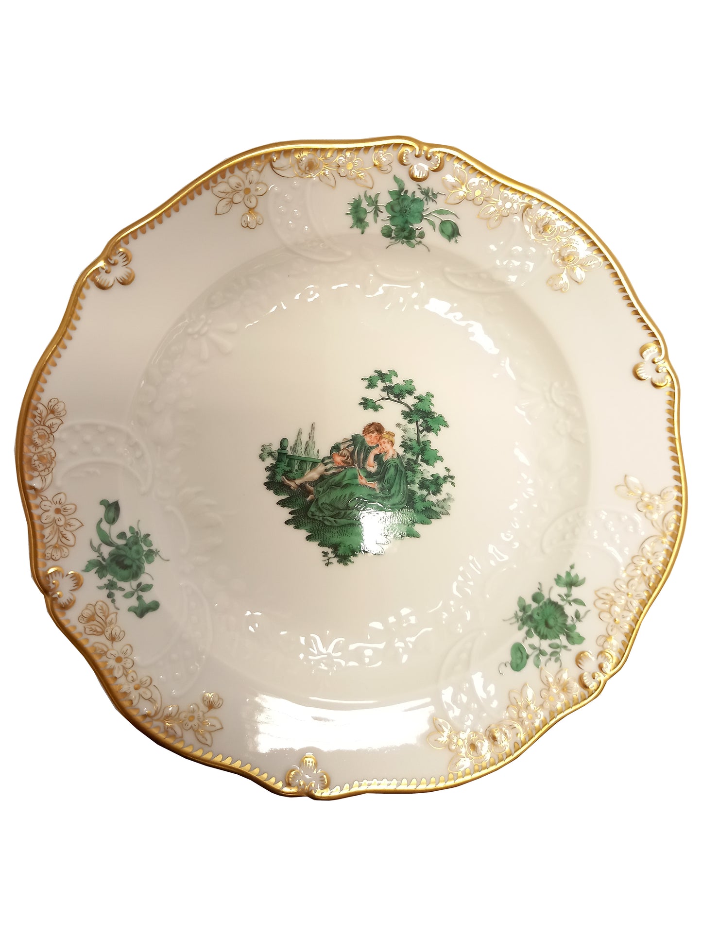 Meissen Porzellan Teller mit Watteau Figurenmalerei – Jetzt 50% Rabatt im Winter-Sale!