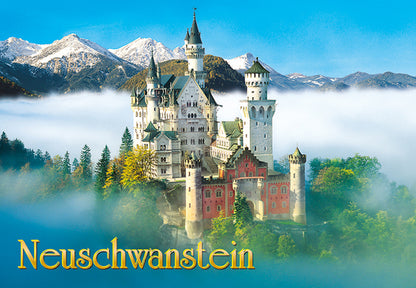 Magnet Schloss Neuschwanstein in den Wolken – Traumhaftes Souvenir aus Bayern