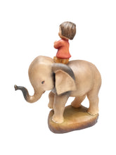 Lade das Bild in den Galerie-Viewer, Holzfigur High Riding 4 - Elephant with Kid
