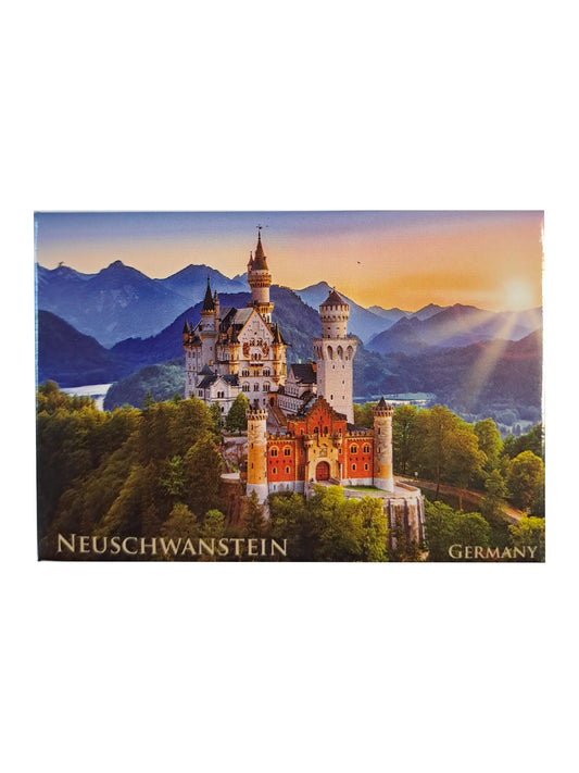 Magnet Souvenir Schloss Neuschwanstein mit Sonnenschein