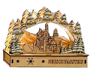 Lichterbogen klein Schloss Neuschwanstein – Holzschnitte Weihnachtsbeleuchtung & Deko