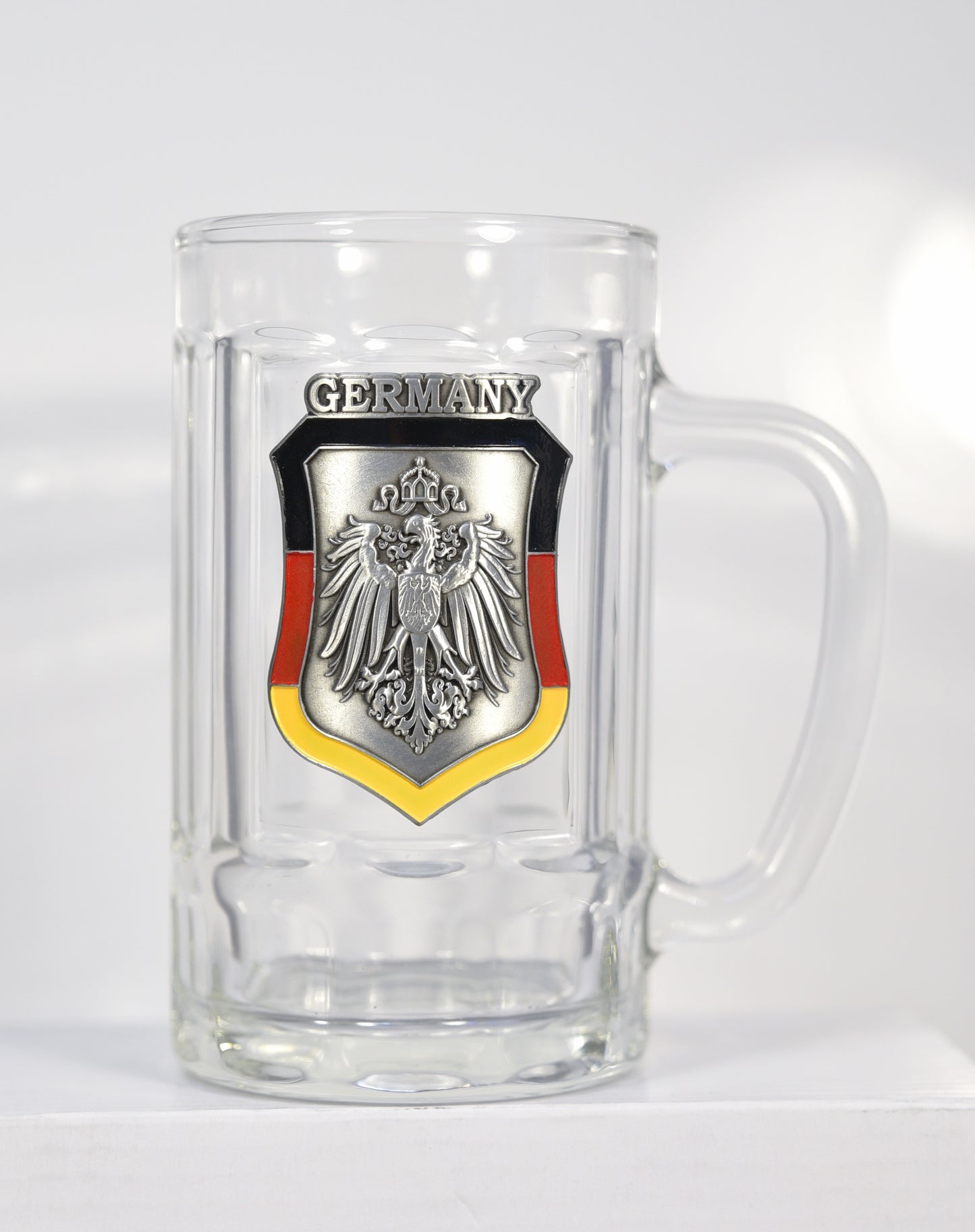 Glasbierkrug Motiv Deutschland mit Metalleinsatz 400ml
