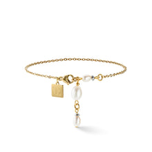 Lade das Bild in den Galerie-Viewer, COEUR DE LION Armband Weiß-Gold mit Perlen
