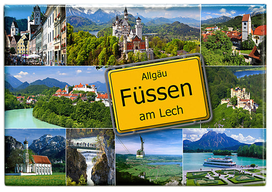 Magnet Schloss Neuschwanstein & Füssen – Souvenir & Deko-Highlight aus Bayern