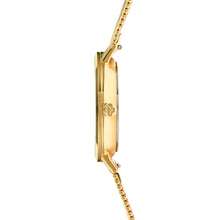 Lade das Bild in den Galerie-Viewer, Armbanduhr Damen Rund Brilliant White Milanaise Edelstahl Gold

