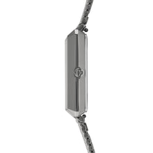 Lade das Bild in den Galerie-Viewer, Armbanduhr Iconic Square Anthrazit Perlmutt Milanaise Edelstahl Anthrazit
