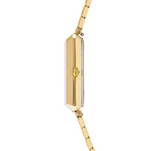 Lade das Bild in den Galerie-Viewer, Armbanduhr Iconic Square Glamorous Green Edelstahl Gold
